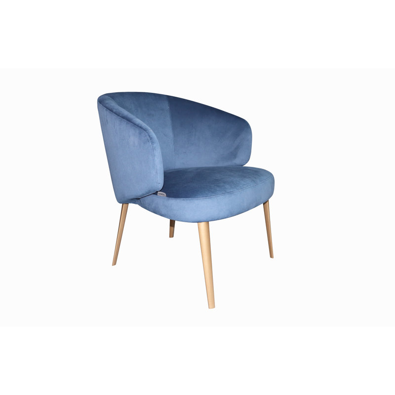 Femi Barrel Chair, Bronze, Antonio Sapphire 100% Polyester