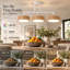 3-Light Modern Linear Integrated LED Pendant Light With Wood-Look Frame