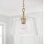 Luminaire suspendu en verre bullé transparent l 14 po x H 14 po-70886275