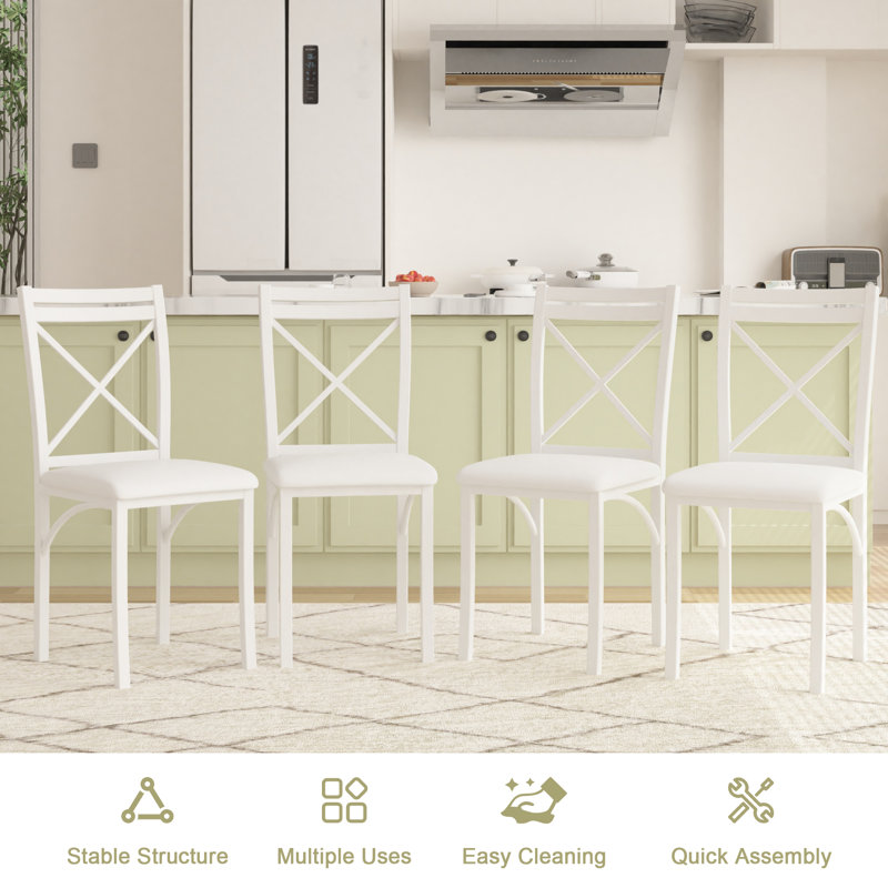 Chaise d'appoint Kasandra, Blanc