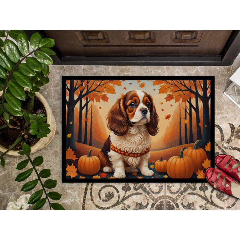 Tapis intérieur ou extérieur Cavalier Spaniel Fall, L 24 po x L 36 po