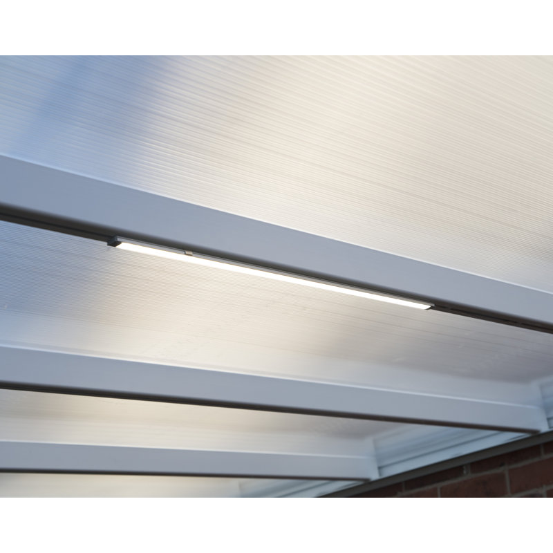 Palram - Canopia LED Outdoor light Flush Mount for Greenhouses Gazebos Patio Covers Awnings Sheds Carports