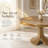 Aurora Luxury Solid Wood Round Dining Table - 2” Thick Tabletop With Sculptural Pedestal Base - Mid-Century Modern Centerpiece For Kitchen & Dining Room-576160272