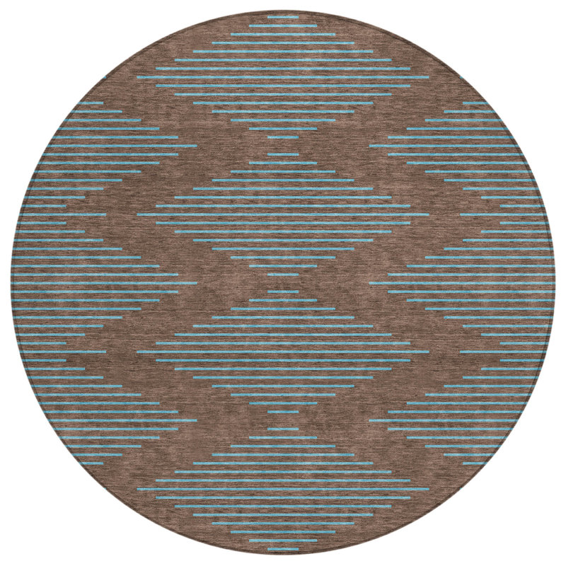 Tapis d'intérieur rond lavable 8 pi