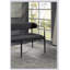 Banc Jaramillo au fini chenille noir avec un design moderne et des sièges confortables, idéal pour les intérieurs contemporains