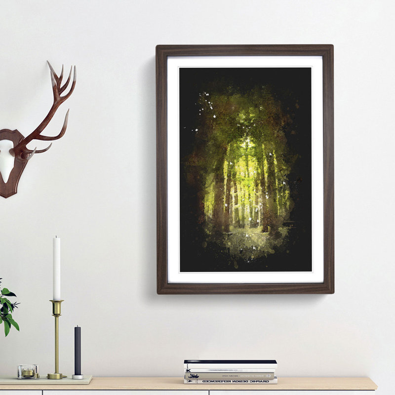 Forest Arch - Framed Print, 63cm H x 45cm W x 2cm D, Walnut Framed