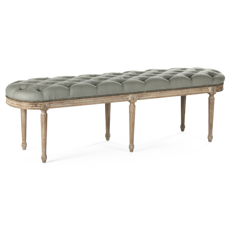 Michel Upholstered Bench, Asparagus Green