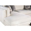 Canapé modulaire rembourré avec méridienne de 128 po et 6 coussins décoratifs en forme de L