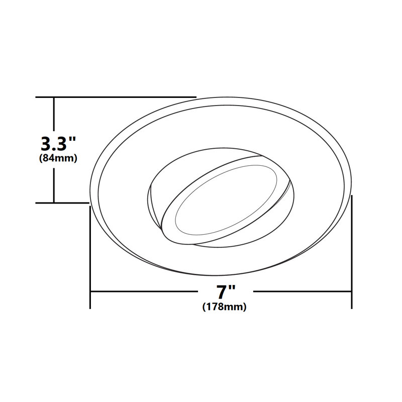 7'' White Aluminum Dimmable LED Retrofit Recessed Lighting Kit