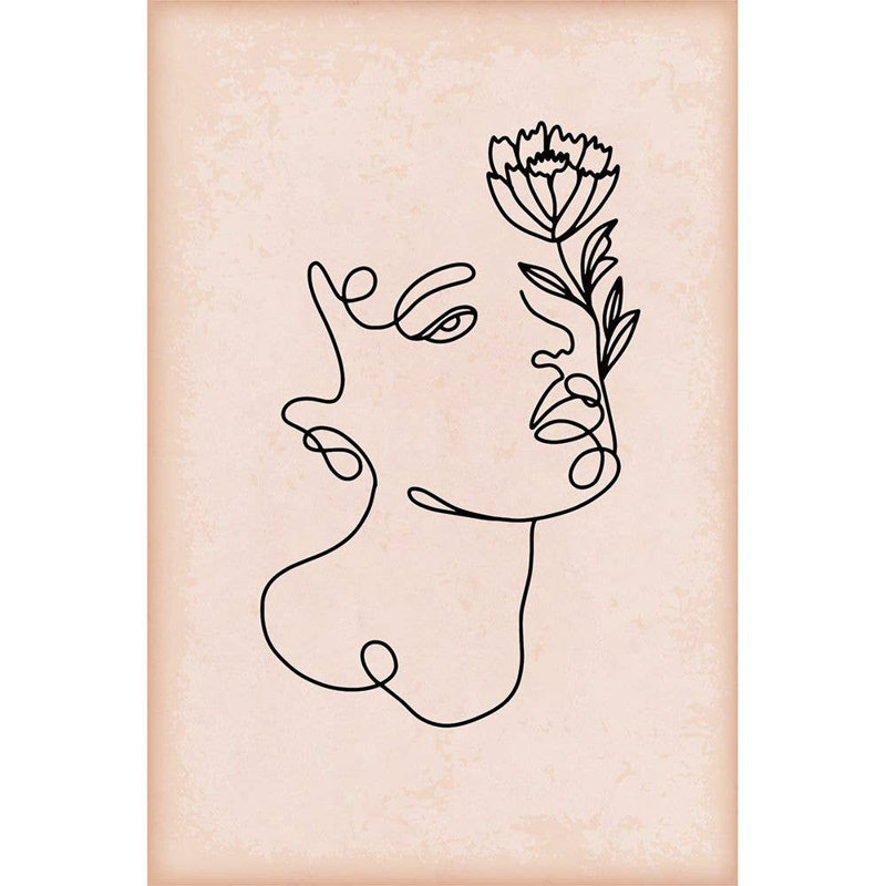 Metal Line Lady Collection Set 6 - No Frame Print on Metal