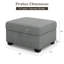 Repose-pieds carré minimaliste en chenille minimaliste-485965265