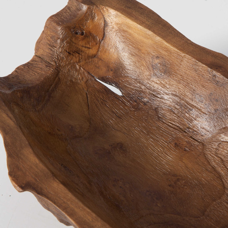 Teak Handmade Solid Wood Decorative Bowl