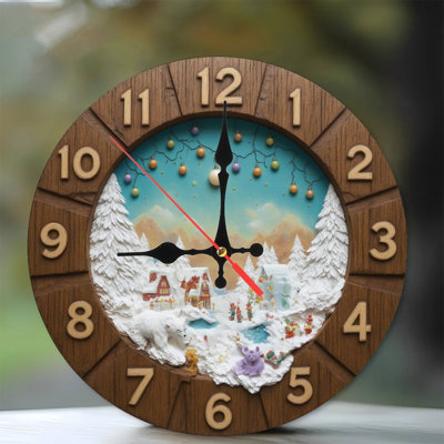 Noël-Village-Horloge-Diorama