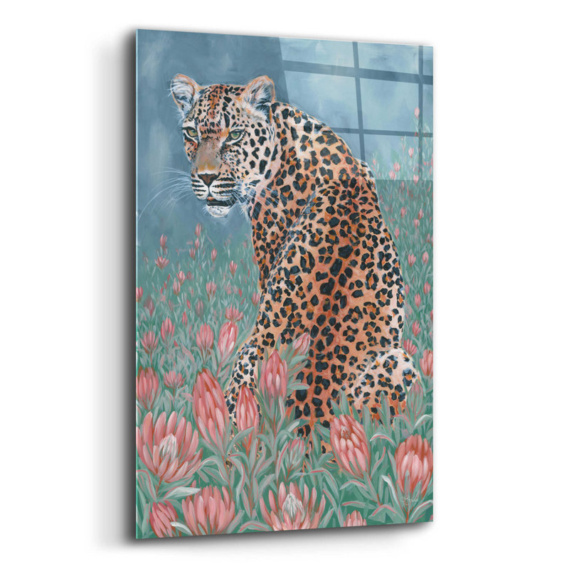 «Leopard in the Flowers» par JG Studios, H 16 po x l 12 po x P 0,13 po
