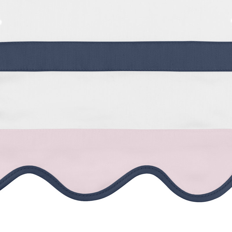 Portofino Sateen Sheet Set, Cal.King Sheet Set + 2 Pillowcases, White/Incenso Lavender/Navy Blue