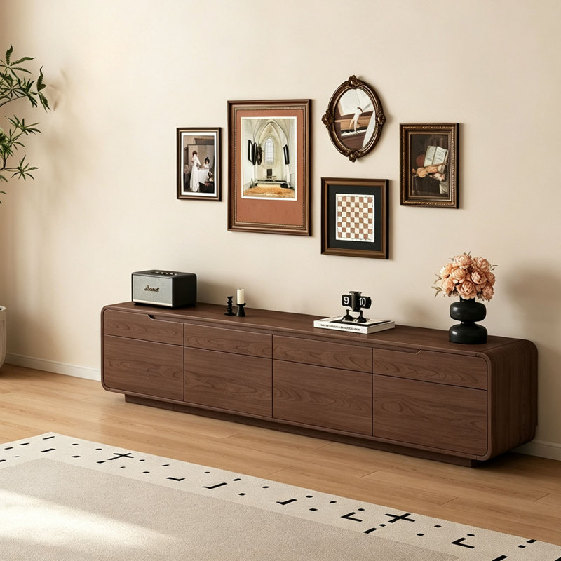 Meuble télé / audiovisuel moderne et minimaliste, H 17,72 po x l 86,61 po x P 15,75 po