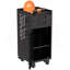 Armoire à outils roulante étroite 34,3 po - Rangement de garage peu encombrant avec porte verrouillable, 2 tiroirs et grande poignée, organisateur en métal mince pour les espaces restreints