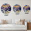 Horloge murale traditionnelle mauve Sunset-514534514