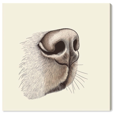 Sniff of Secrets Canvas Vintage Dog Drawings by Art Remedy