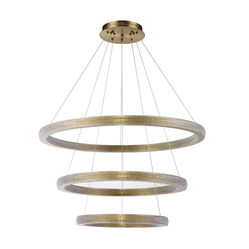 Lustre moderne à 3 lumières à DEL Cledia