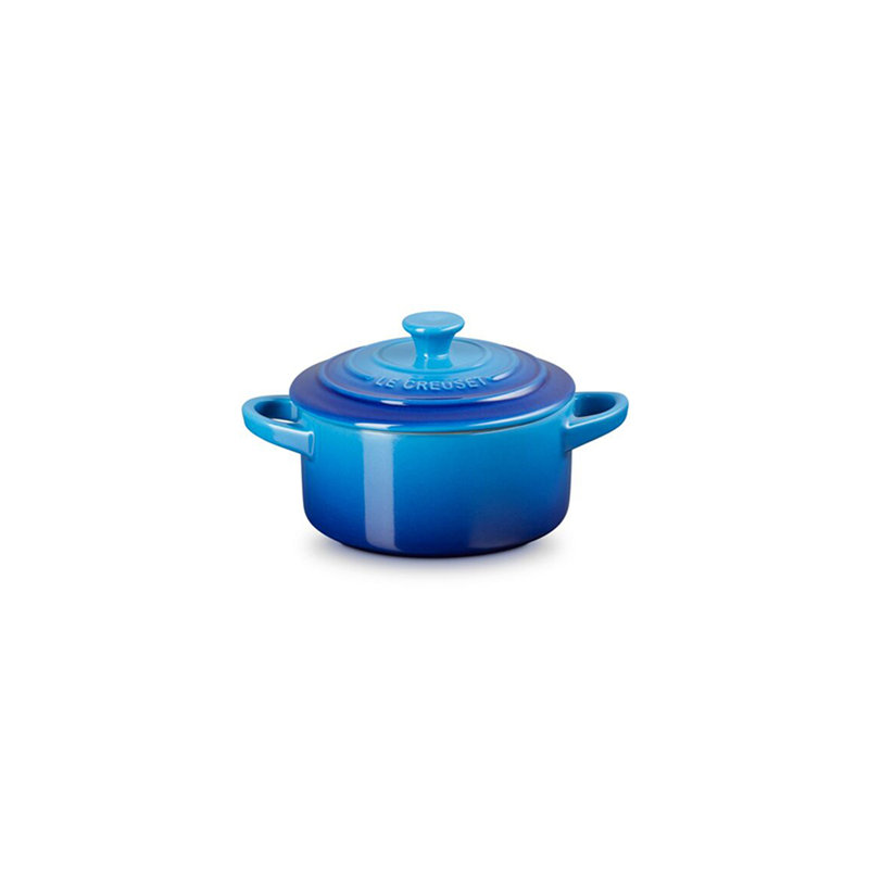 Le Creuset Stoneware Mini Round Cocotte, 24 Ounce, Blue