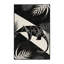 Tapis moelleux moelleux à motif géométrique rustique moderne noir-1354687562