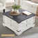 Remzo 31.5"W Square Farmhouse Coffee Table With Hinged Lift Top,Wood Center Table with Hidden Storage