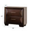 Table de chevet style transitionnel 1pc avec tiroirs à queue d'aronde à l'avant et à l'arrière français
