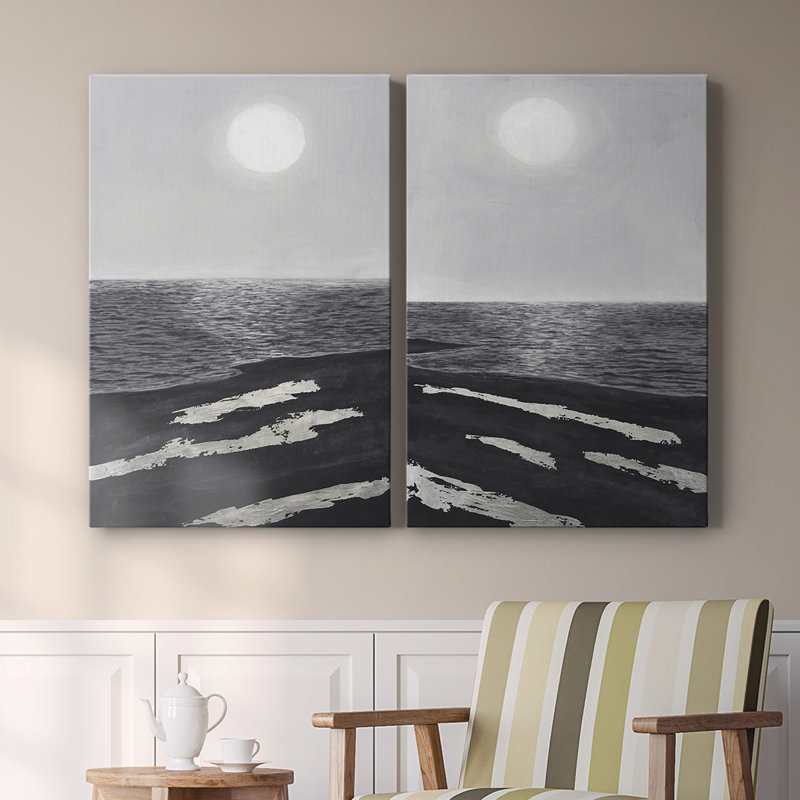 Toile tendue argentée I-Premium Gallery Shoreline - prête à accrocher, H 18 po x l 12 po