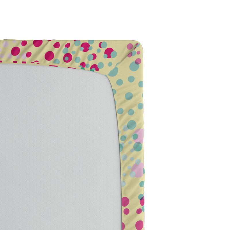 Drap-housse à pois, Drap-housse simple TG, Pois crème