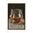 Toile avec cadre en bois brun classique