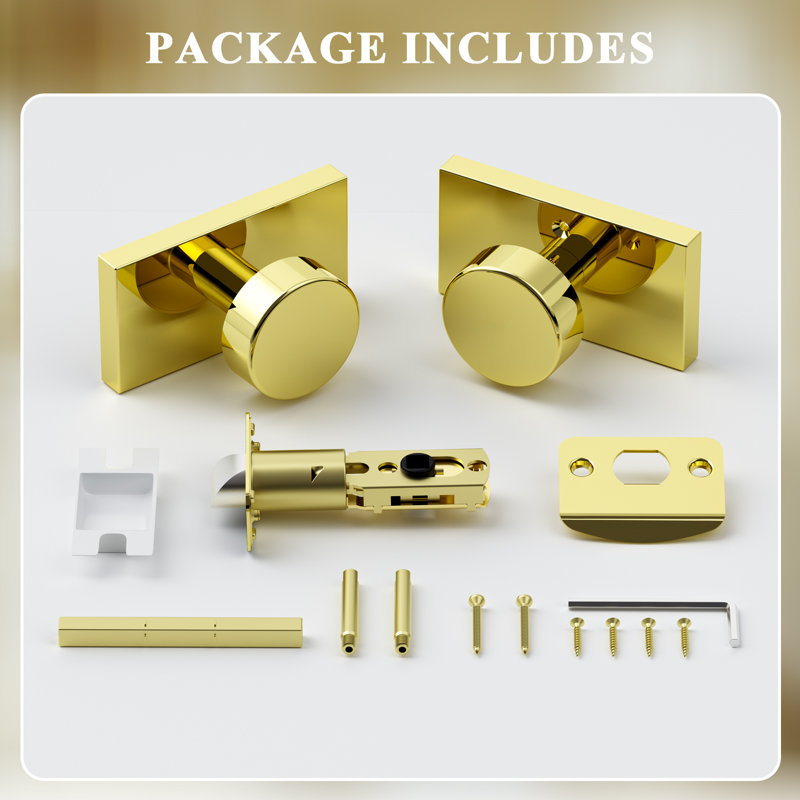 Boutons de porte en métal Coolnews Modern Grace Series, Laiton poli