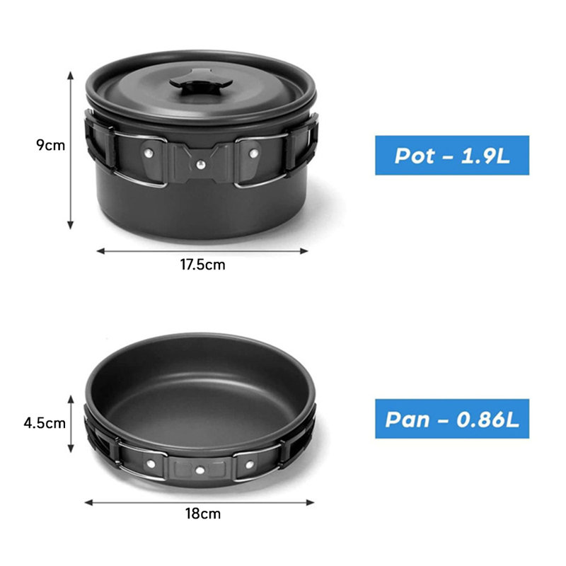 14 - Piece Stainless Steel；Hard Anodized Aluminium Cookware Set