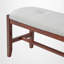 Ensemble de salle à manger 4 pièces, 2 chaises rembourrées et 1 banc, pieds en bois d'hévéa, salle à manger peu encombrante