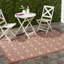 Tapis géométrique beige / terre cuite-20918047