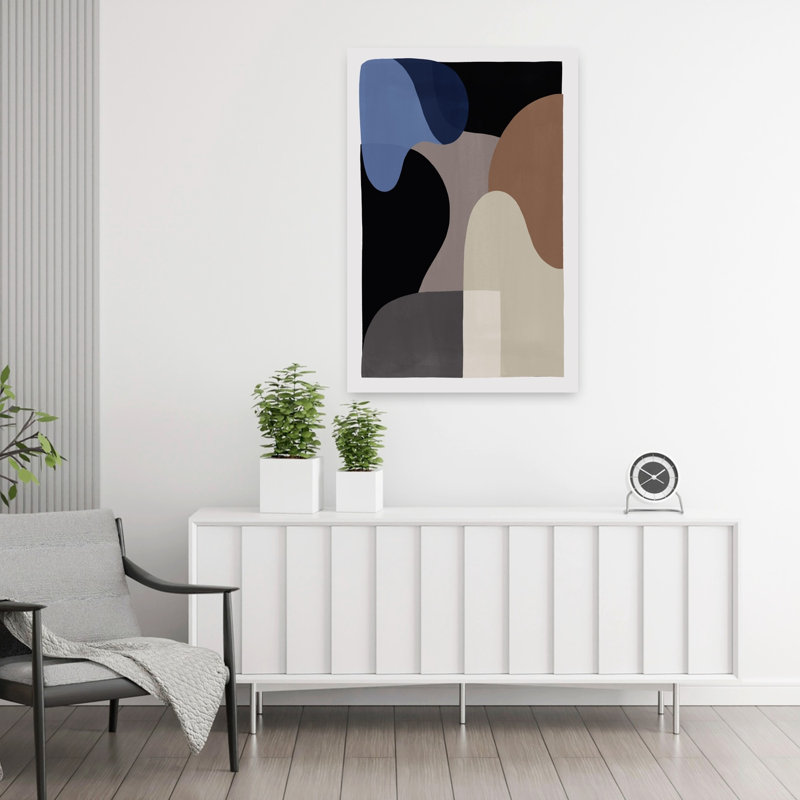 Art contemporain abstrait géométrique, H 36 po x l 24 po