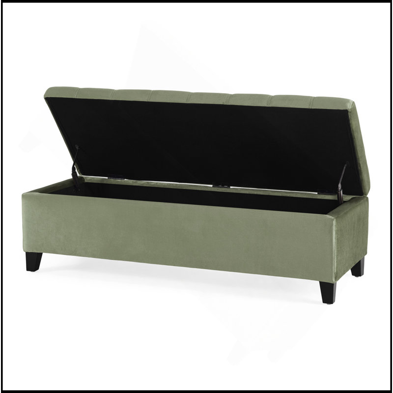 OTTOMAN DE RANGEMENT EN VELOURS