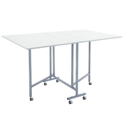 Voegele 96.3cm x 59cm Foldable Sewing Table with Wheels