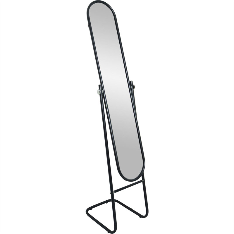 Metal Floor Mirror, Black