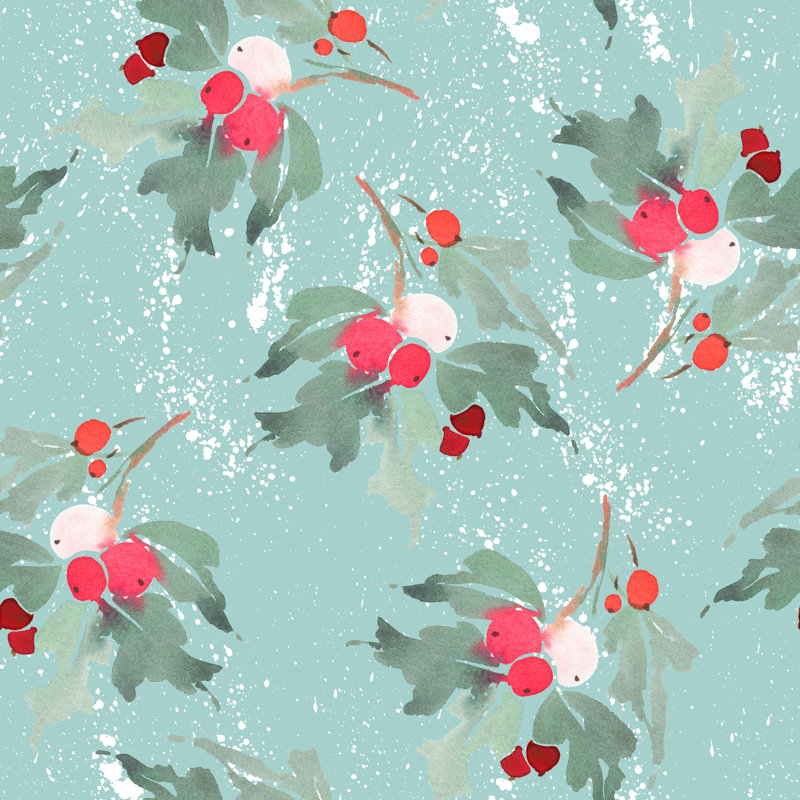 Heloise Christmas Pattern by Karma15381 - Wrapped Canvas Print, 76 cm H x 76 cm W x 3.8 cm D