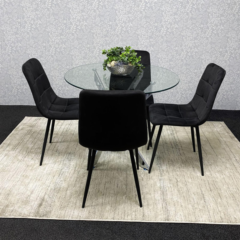 Aggappora 4 - Person Dining Set, Black
