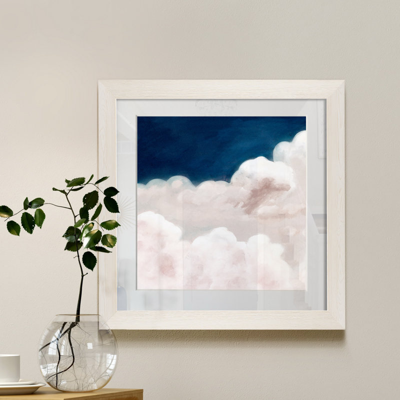 Nuit trouble, reproduction d’art encadrée, Blanc, H 31,5 po x l 31,5 po x P 1,5 po, Papier avec cadre blanc