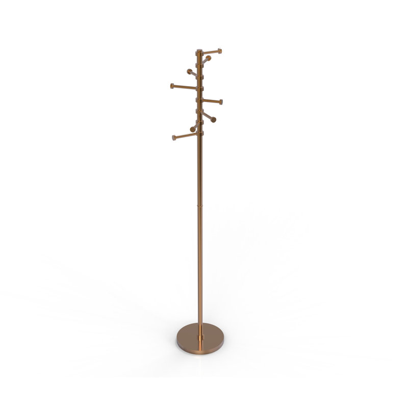 Freestanding Coat Rack, Brushed Bronze