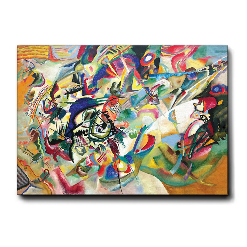 Composizione N.7 by Wassily Kandinsky - Rectangle Painting on Canvas, 45cm H x 70cm W