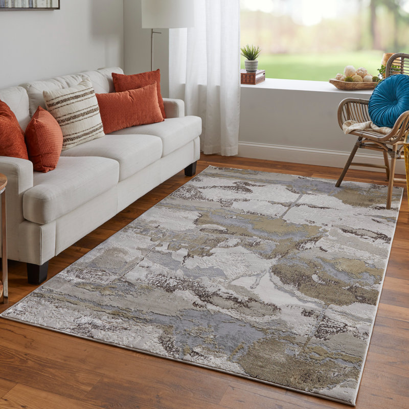 Tapis beige Shabari, Rectangle de 5 pi x 8 pi