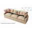 Canapé modulaire en forme de L avec 2 repose-pieds Luxury-1689405087
