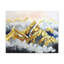 Paysage, or blanc et montagnes bleues, peinture sur toile-1902150525