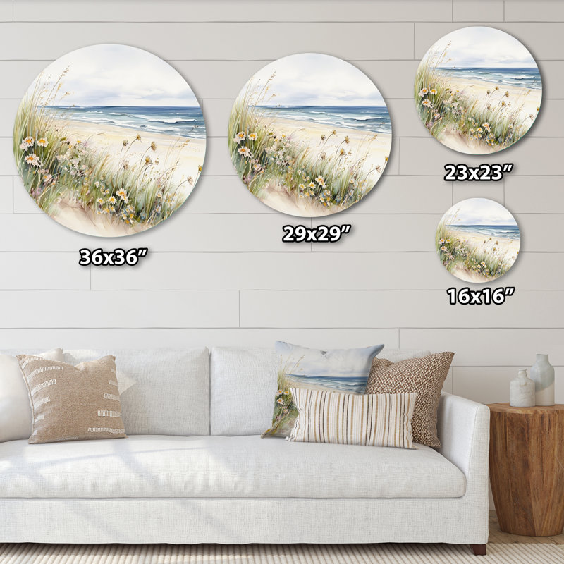 Graceton - Art floral rond en métal, H 16 po x l 16 po