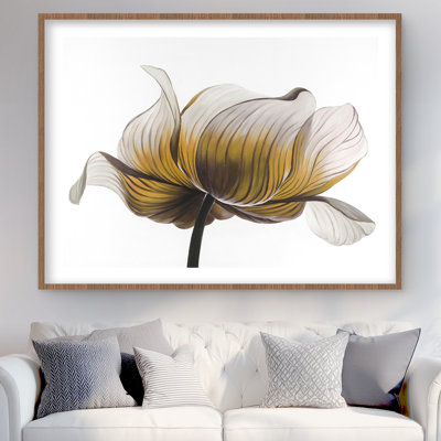 Reproduction encadrée de fleur jaune anémone jaune