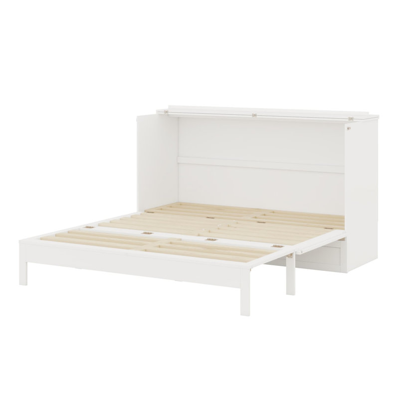 Lit escamotable avec grands tiroirs Murphy, Blanc